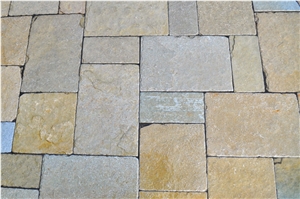 China Rust Yellow Slate Paver Patterns Exterior Garden Stepping Pavements Patio Garden Stepping Pavements