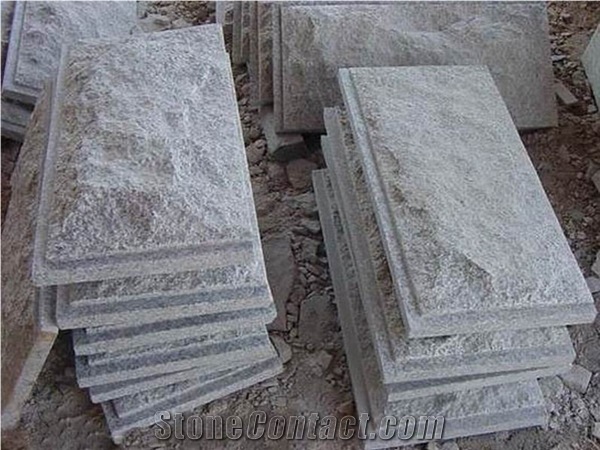 G603 China Binaco Sardo Sesame White Granite Mushroom Stone Wall Caldding Exterior Stone