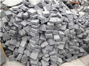 G654 Black Cube Stone Cobble Stone Paver Floor Covering,Garden Stepping Pavements,Exterior Pattern