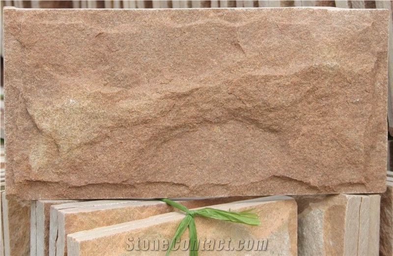 Red Sandstone Rosso Sandstone Mushroomed Stone for Wall Cladding Panel