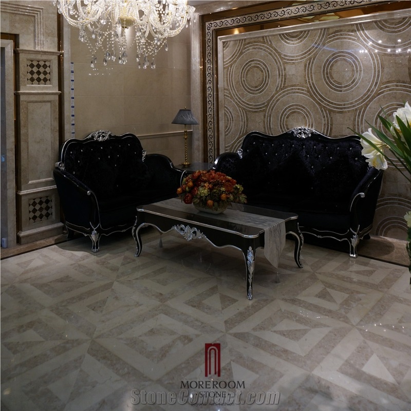 3d Effect Design Cream Marfill Beige Marble Tile
