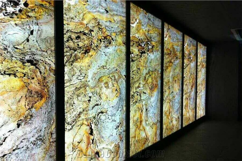 Big Size Thin Laminated Calacatta Carrara Marble Panel Wall Covering