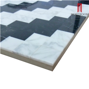 Classical White and Black Marble Check Pattern Background Wall Tile & Floor Tile for Tiny Home