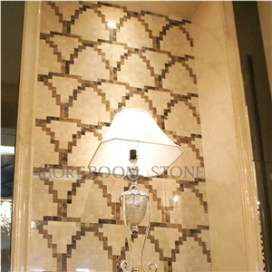 Cream Marfil Black Stone Nero Marble Marble Mosaic Tiles Home Marble Flooring Tile