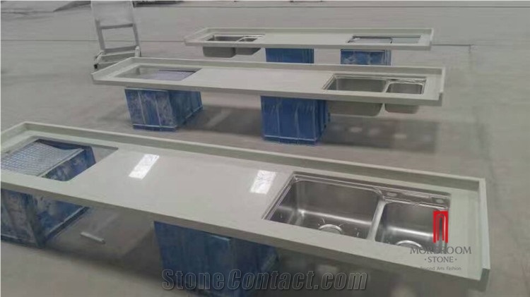 Customize Quartz Stone Countertop, Blue Quartz Kitchen Countertops