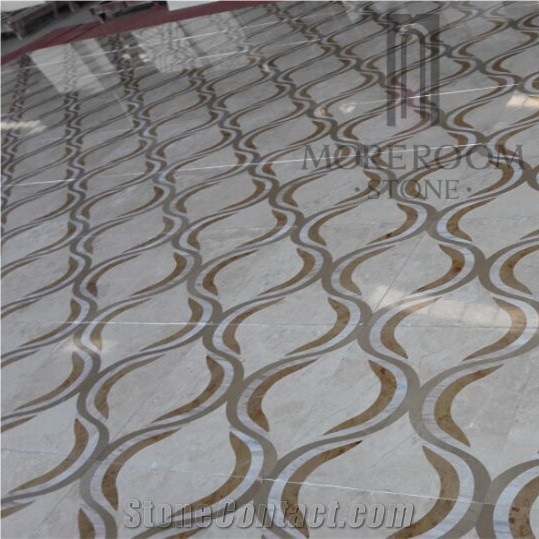 New Design Lantern Pattern Composite Marble Tile Marble Tile Lowes Polished Marble Waterjet Laminate Tile