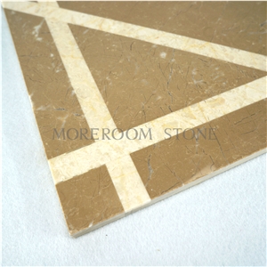 Square Pattern Amarillo Oro Marble Composite Marble Tile Bangladesh Marble Tile Price