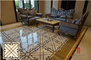 Turkey Sofitel Gold Thin Laminated Water-Jet Ceramic Backed Medallion