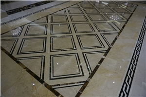 White Marble Tile with White Veins Pattern Italian Marble Tile Composite Marble Tile Waterjet Laminate Tiles