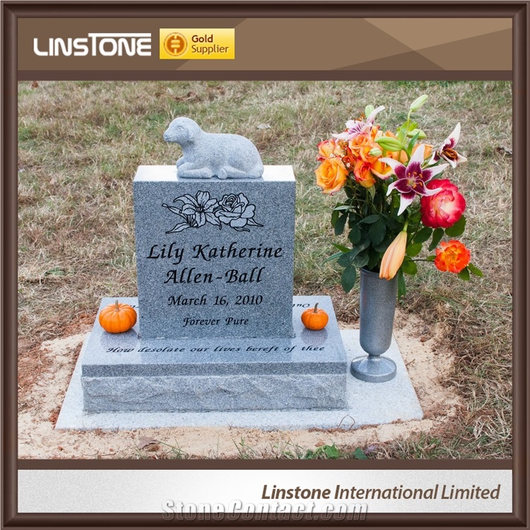 Small Size Design Headstone with Angel Wings for Children Babies