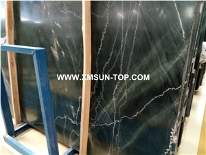 Black Marble Slab with Island Patterns/Black Marble Slabs&Tiles/Big Slabs&Gangsaw Slabs&Strips(Small Slabs)&Customized/Polished Marble/Interior Decoration/For Floor & Wall Paving/Nature Stone
