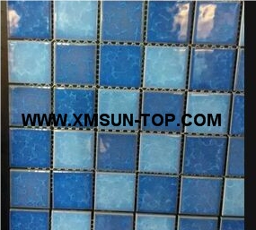 Blue Square Mosaic/Natural Stone Mosaic/Wall Mosaic/Floor Mosaic/Interior Decoration/Customized Mosaic Tile/Mosaic Tile for Bathroom&Kitchen&Hotel Decoration