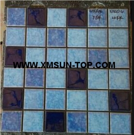 Blue Square Mosaic/Natural Stone Mosaic/Wall Mosaic/Floor Mosaic/Interior Decoration/Customized Mosaic Tile/Mosaic Tile for Bathroom&Kitchen&Hotel Decoration