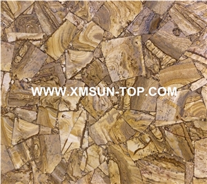 Brown Semiprecious Stone/Luxury Brown Semi-Precious Stone Slab&Tile&Customized/Semi Precious Stone Slab for Wall Cladding&Flooring/Semi-Precious Stone Panel/Interior Decoration