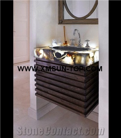 Brown Semiprecious Stone Sinks&Basins/Brown Semiprecious Stone Bathroom Sinks&Basins/Square Sinks&Basins/Wash Basins/Interior Decoration