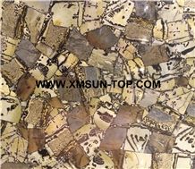 Brown Semiprecious Stone with Wooden Veins Slab&Tile&Customized/Luxury Light Brown Semi-Precious Stone/Semi Precious Stone Slab for Wall Cladding&Flooring/Semi-Precious Stone Panel/Interior Decoration