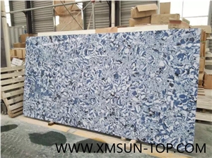 China Blue and White Artificial Quartz Slabs, Multicolor Quartz Big Slabs, Engineered Stone, Quartz Pattern, Blue Quartz Wall Covering