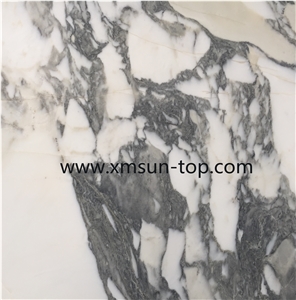 Chinese Big Flower Marble Slabs&Tiles, Grey Veins White Marble Panels for Wall&Floor Covering, White Marble Slab, Gray and White Marble Slab&Customized Tiles