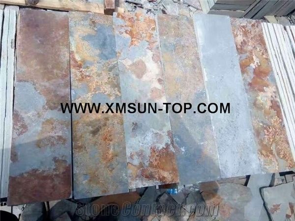 Chinese Rusty Slate Tile&Slabs/Chinese Slate Floor Tiles/China Slate Wall Tiles/Slate Stone Flooring/Slate Wall Covering/Natural Stone Tile/Tile for Wall Cladding/Exterior Decoration/Tile for Flooring
