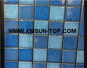 Different Blue Square Mosaic/Natural Stone Mosaic/Wall Mosaic/Floor Mosaic/Interior Decoration/Customized Mosaic Tile/Mosaic Tile for Bathroom&Kitchen&Hotel Decoration