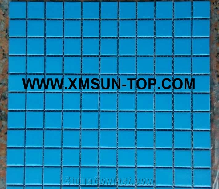 Different Blue Square Mosaic/Natural Stone Mosaic/Wall Mosaic/Floor Mosaic/Interior Decoration/Customized Mosaic Tile/Mosaic Tile for Bathroom&Kitchen&Hotel Decoration
