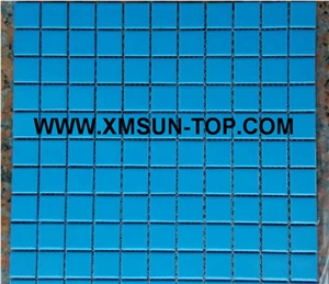 Different Blue Square Mosaic/Natural Stone Mosaic/Wall Mosaic/Floor Mosaic/Interior Decoration/Customized Mosaic Tile/Mosaic Tile for Bathroom&Kitchen&Hotel Decoration