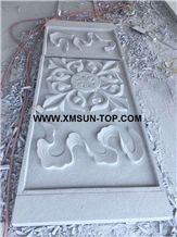 G603 Flower Patterns Reliefs&Relieve/Bacuo White Granite Wall Reliefs/Sesame White Granite Relievos/Light Grey Granite Etchings/China Cristall Engraving Ideas/Relief Design/Relief Carving/Engravings