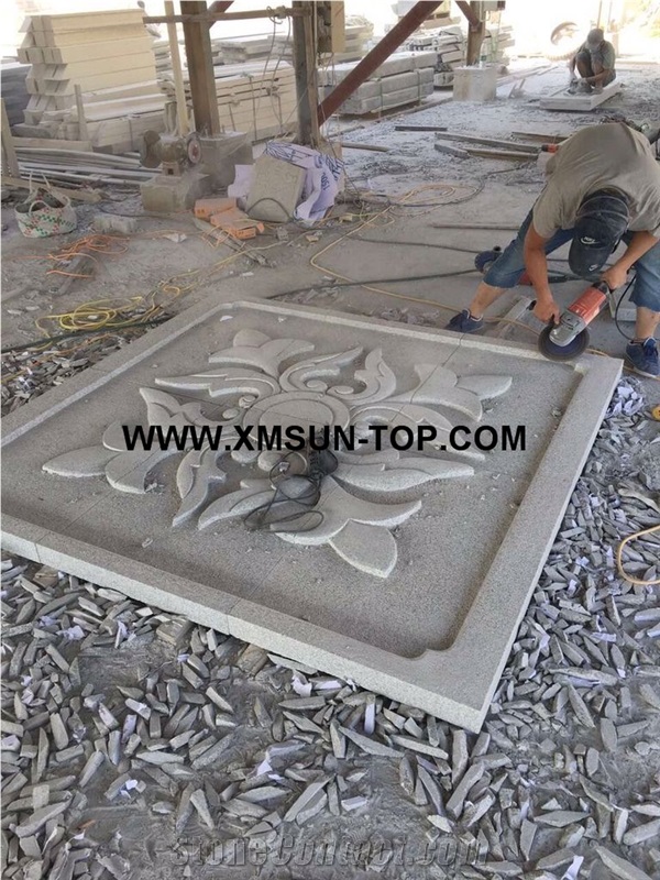 G603 Granite Reliefs&Relieve/Bacuo White Granite Wall Reliefs/Sesame White Granite Relievos/Light Grey Granite Etchings/China Cristall Engraving Ideas/Relief Design/Relief Carving/Engravings
