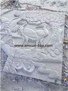 G617 Granite Sculptures & Chinese Pink Granite Sculptured Relief & Etching & Engraving Wall Relif 