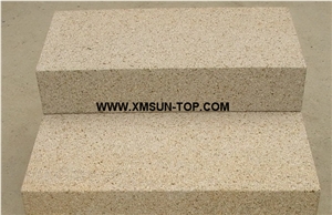 G682 Granite Steps/Desert Gold Granite Stair/Gold Leaf China Granite Stair Riser&Stair Treads/Golden Sand Granite Staircase/Giallo Yellow Steps