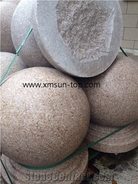 Golden Granite Parking Stone, China G682 Car Stop Stones, Rust Yellow Granite Parking Curbs& Barriers, Sunset Gold Car Parking Stone, Landscaping Natural Stone, Garden Stone
