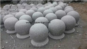 Granite Parking Stone, China G664 Granite Car Parking Ball, Luoyuan Bainbrook Brown Parking Curbs& Barriers, China Ruby Red Car Parking Stone, Landscaping Natural Stone, Garden Stone
