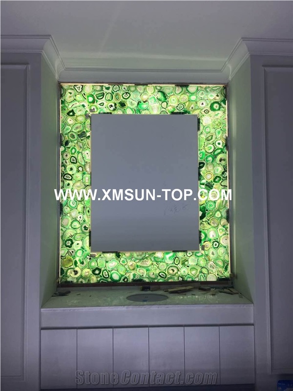 Green Agate Semiprecious Stone Molding/Semi Precious Stone Fabrication & Fabricated Border Liners/Stone Border Line/Natural Stone Skirting/Interior Decoration