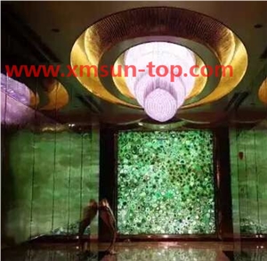 Green Agate Semiprecious Stone Tiles&Slabs, Gemstone Walling Tile, Green Semi-Precious Stone Slabs for Wall&Flooring, Wall Panels Transmittance, Chinese Green Precious Stone Backlit, Decoration Stone 