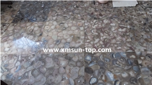 Light Brown Agate Semiprecious Stone Slabs & Tiles & Customized & Wall/Floor Covering/Brown Semi Precious Stone Panels/Brown Stone Flooring/Interior Decoration