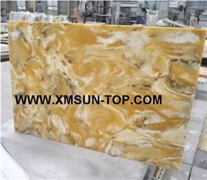 Light Yellow Quartz Tile with Patterns/Mixed Color Artificial Quartz Stone/Multicolor Engineered Quartz/Engineered Stone/Manmade Stone/Quartz Tile for Wall Cladding& Flooring/Interior Stone