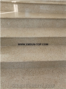 Polished G682 Granite Steps/Desert Gold Granite Stair/Gold Leaf China Granite Stair Riser&Stair Treads/Golden Sand Granite Steps &Staircase