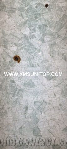 Polished White Crystal Semiprecious Stone Slab/Luxury White Semi-Precious Stone Slab&Tile&Customized/Semi Precious Stone Slab for Wall Cladding&Flooring/Semi-Precious Stone Panel/Interior Decoration