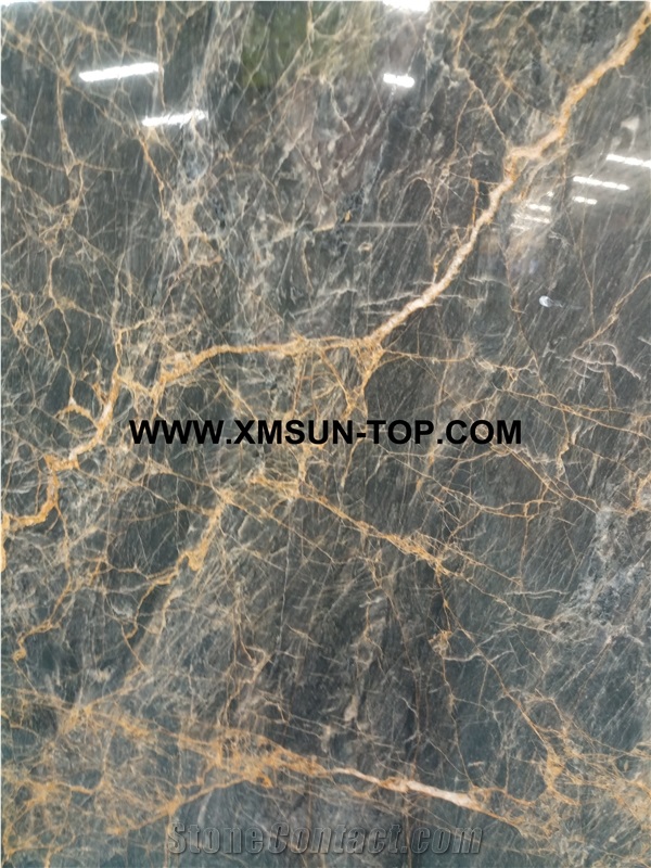 Rain Forest Green Marble Slab/Dark Green Marble Slabs&Tiles/Big Slabs&Gangsaw Slabs&Strips(Small Slabs)&Customized/Polished Marble/Interior Decoration/Floor & Wall Covering Marble/Nature Stone