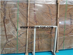 Rainforest Brown Marble Slab/Light Brown Marble Slabs&Tiles/Big Slabs&Gangsaw Slabs&Strips(Small Slabs)&Customized/Polished Marble/Interior Decoration/For Floor & Wall Paving/Nature Stone
