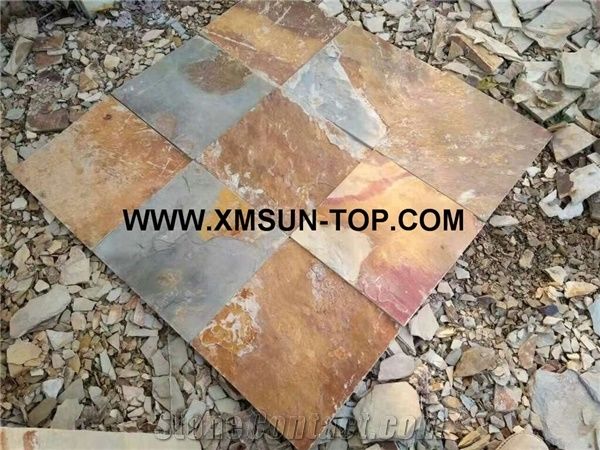 Rusty Slate Tile Slabs Chinese Slate Floor Tiles China Slate Wall