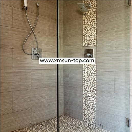 White Pebble Mosaic /Natural River Stone Mosaic/ Double Surface Cutted/ Ordinary Polished/ Tiles for Floor and Wall Covering/Bathroom Design /Interior&Exterior Decoration