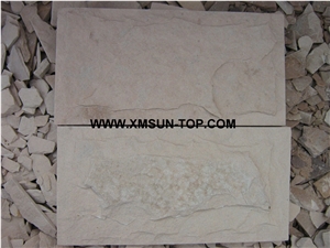White Sandstone Mushroom Stone/Sandstone Mushroom Wall Stone/Snow White Sandstone Wall Tiles/ Exterior Decoration/ Customize White Sandstone/ Wall Covering
