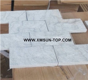 White Sandstone Mushroom Stone Tile&Cut to Size/Pure White Sandstone Mushroom Stone for Wall Cladding/Snow White Sandstone Wall Tiles/ Exterior Decoration/ Customize White Sandstone/ Wall Covering