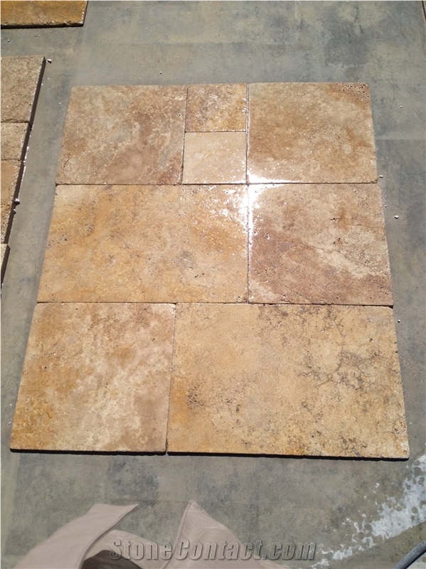 Commercial Pattern Travertine Tumbled Finish