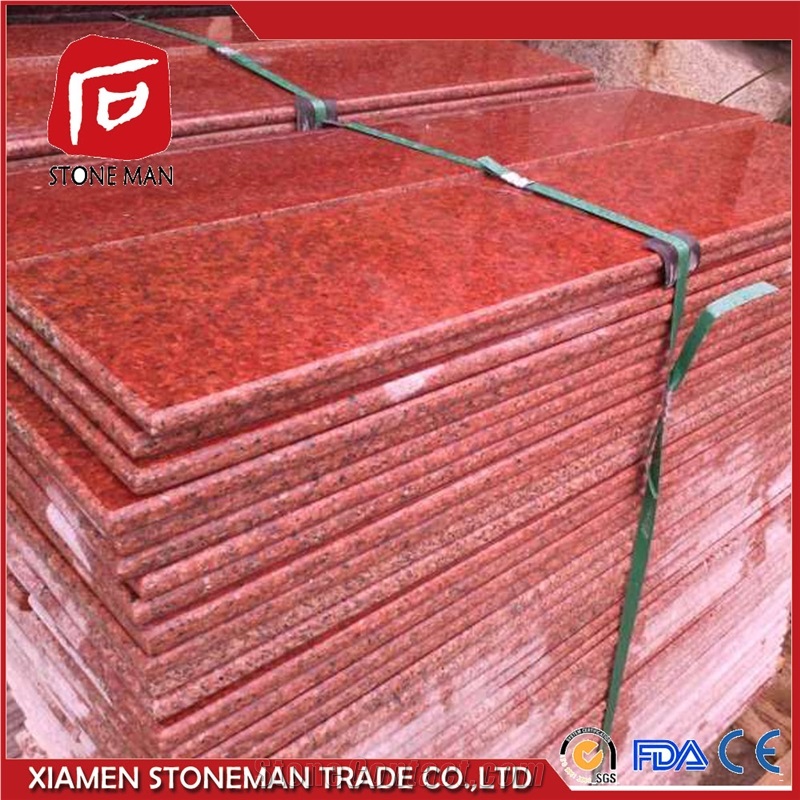 Chilly Red Slabs & Tiles, China Red Granite