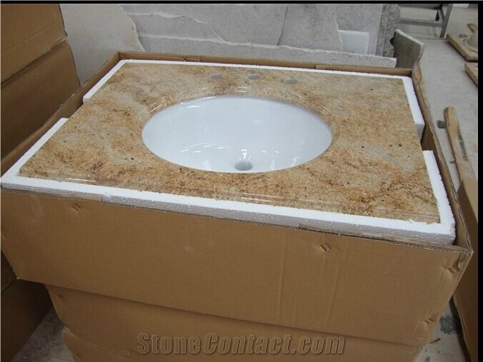 India Kashmir Gold Bathroom Vanity Top