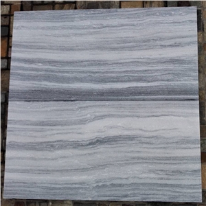 Marble Material Ruled White Tile and Slab, China White Marble