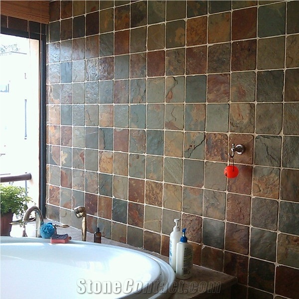 Slate Material Copper Rust Tile and Slab