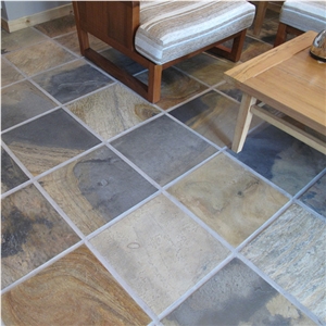 Slate Material Honey Tan Tile and Slab for Floor Tiles